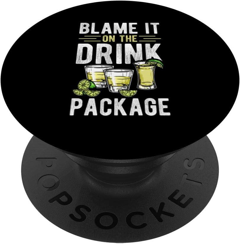 BLAME IT ON THE Drink Package Funny Cruise Drink Package PopSockets Adhesive PopGrip