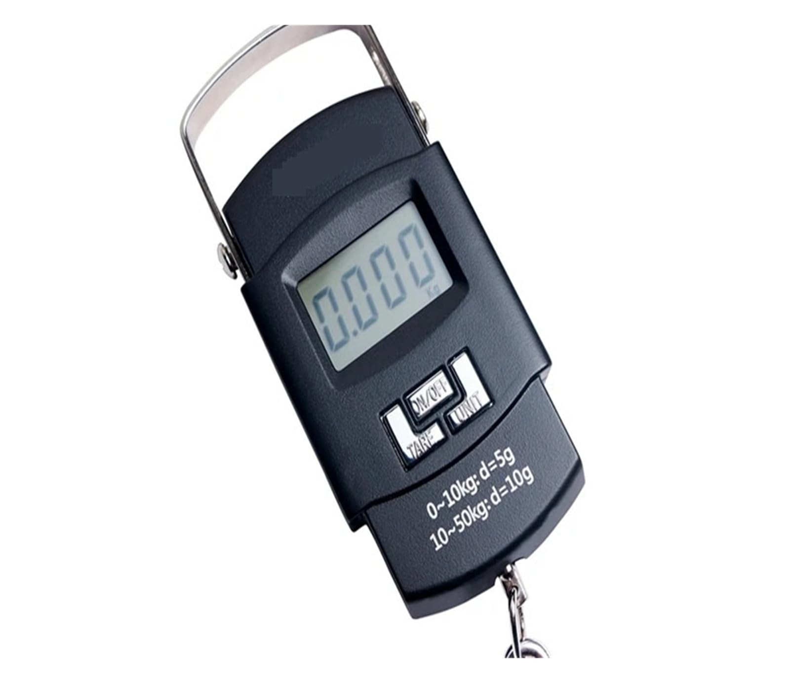 Báscula de gancho de pesca Digital LCD de 50KG y 5g, báscula de bolsillo for maleta, grúa, báscula de cocina, balanza de pesaje colgante for equipaje de Metal para construcción, fábrica