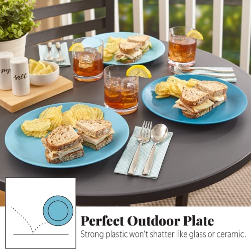 Us Acrylic Everest Ultra-Durable Plastic 10 Inch Dinner Plates In Blue Sky | Set Of 6 Reusable, Bpa-Free, Made In The Usa, Dishwasher Safe Dinnerware #TOP4