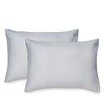 EXQ Home Toddler Pillowcases Zippered 13x18 Travel Pillow Case Set of 2, Small Pillow Case Fits Baby Pillow Sized 12x16, 13x18, Kids Pillowcases 2 Pack Machine Washable(Grey)