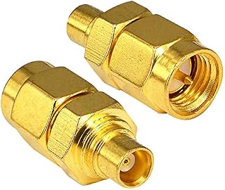 BOOBRIE RF SMA to MCX Coaxial Coax adapter DAB Aerial MCX female Jack to SMA Male plug (pin) Connector Converter for WIFI Antenna/DAB Radio JVC/DAB Car Aerial/Wireless LAN Devices/GPS Pack of 2