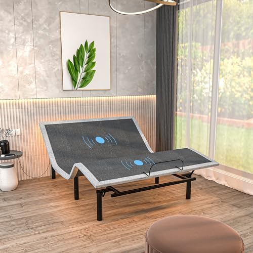 Renanim SF Adjustable Bed with Massage, USB Ports, Under
