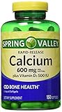Spring Valley - Calcium, Liquid Filled Absorbable, 150 Softgels, 600mg Plus Vitamin D3