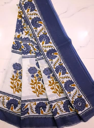Image of VEENA HANDICRAFT Pure Cotton Jaipuri Sanganeri Print Salwar Suit With Dupatta set