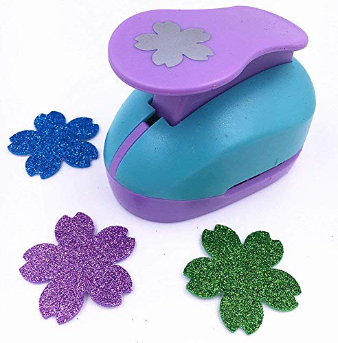 TECH-P® Creative Life Shape Size (3CM-3.7CM) Multi-Pattern Hand Press Album Cards Paper Craft Punch,Card Scrapbooking Engraving Kid Cut DIY Handmade Hole Puncher,Paper Craft Punch. (Flower)