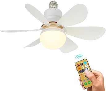 Ventilateur Plafond Avec Lumiere, 30W E27 Lampe Ventilateur