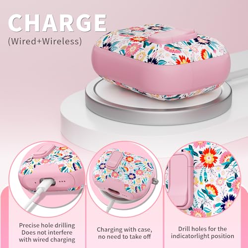 Image of for AirPods Pro 3 Case with Lock & Phone Stand,Cute Floral Pattern Style