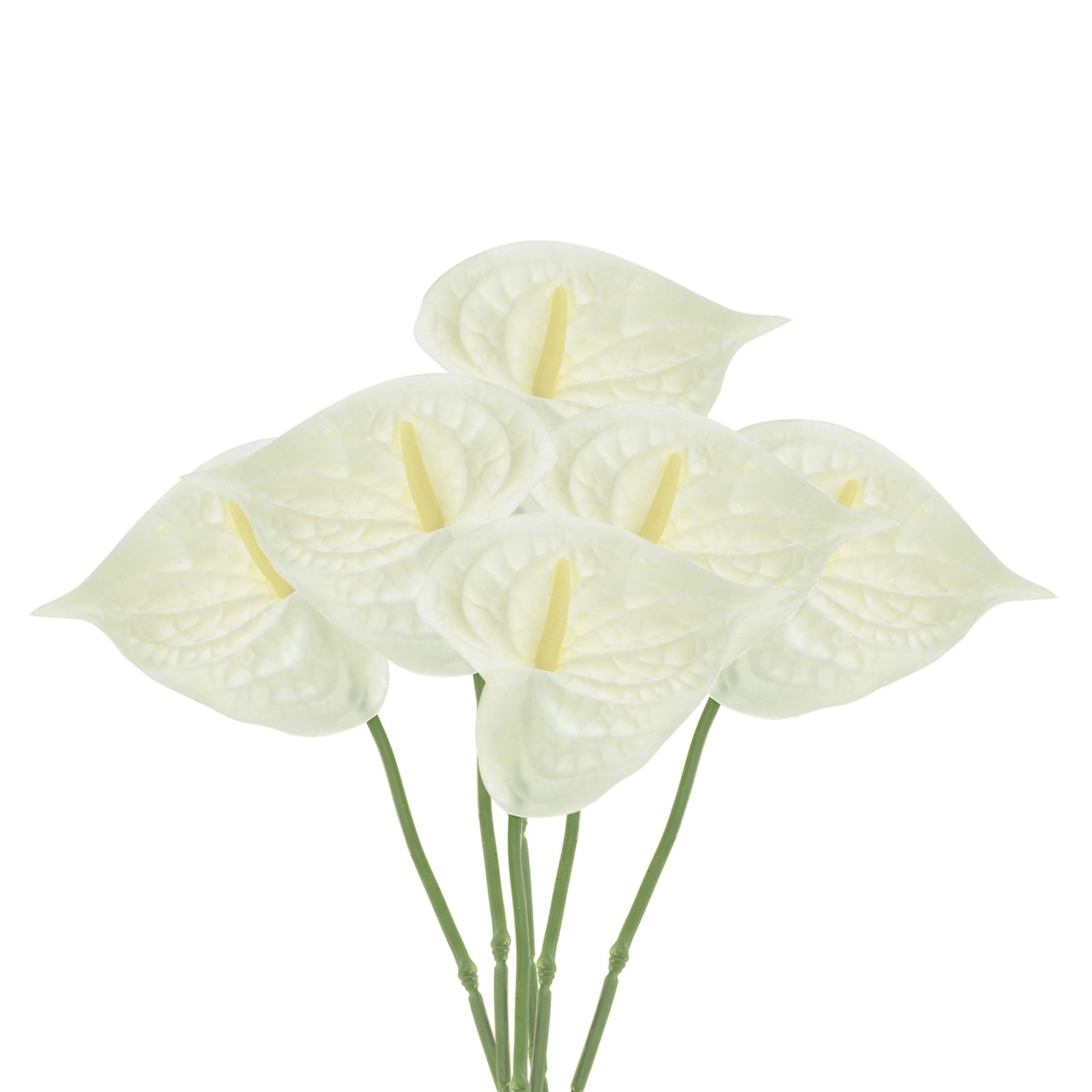 Anthurium artificiel beige 33 cm bouquet permanent sans entretien pour décoration maison