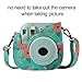 SAIKA Protective & Portable Case Compatible with Mini 11/9 / 8/8+ Instant Camera -Green Flower