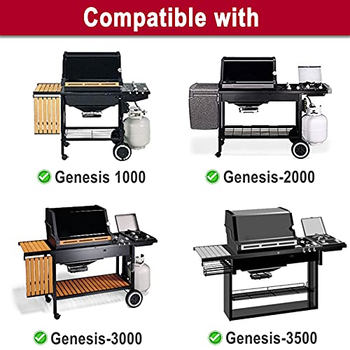 X Home 7638 Grill Grates Replacement For Weber Spirit 300 Series, E-310 E-330, Genesis Silver/Gold B & C Grill Replacement Parts, Cast Iron, 17.5 X 11.9 Inch, 2-Pack #TOP4