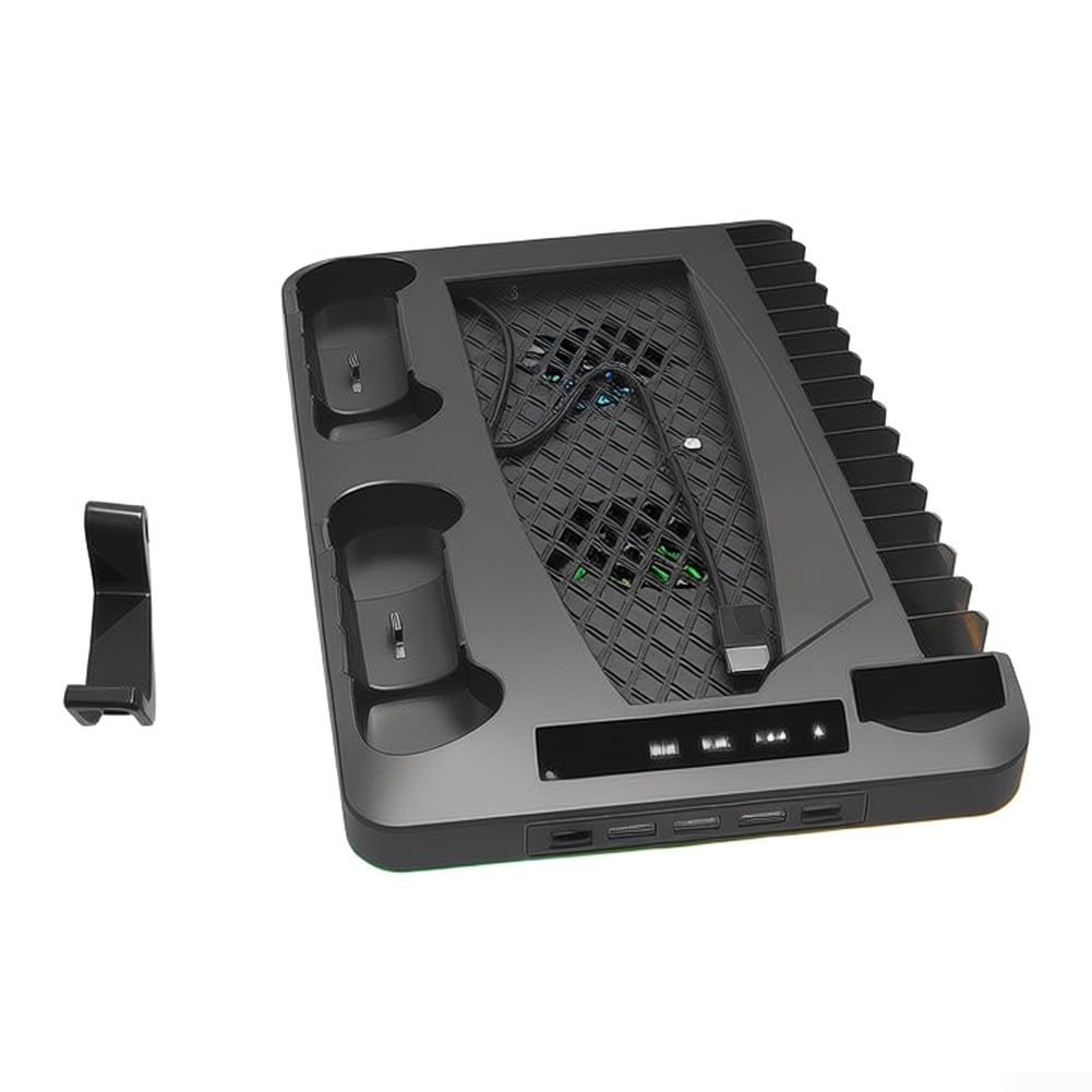 Doppel-Lüfter Basis für PS5 für slim Pro Kühlung Doppel-Lüfter(Black)