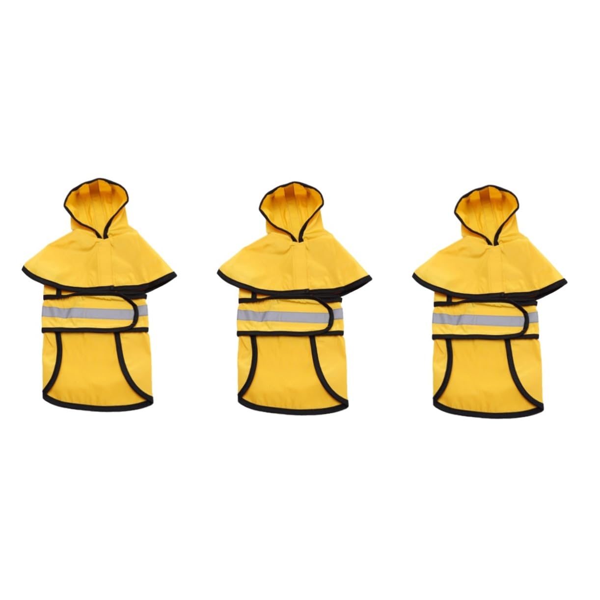 ABOOFAN 3pièces Manteau De Pluie Réfléchissant pour Chien Imperméable avec Capuche pour Extérieur Printemps Jaune