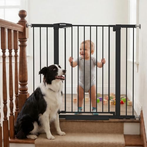 Image of Mumeasy 36 inch Extra Tall Dog Gate, 29.7-46 inch Baby Gate for Stairs & Doorways
