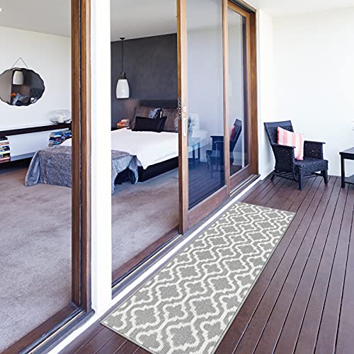 Vaukki Extra Large Indoor Doormat Runner Rug, Washable Modern Kitchen Runner Rug, Non Slip Entryway Rug Runner, Entrance Mat For Hallway, Bedroom, Kitchen And Laundry Room (20''X59'', Grey) #TOP6