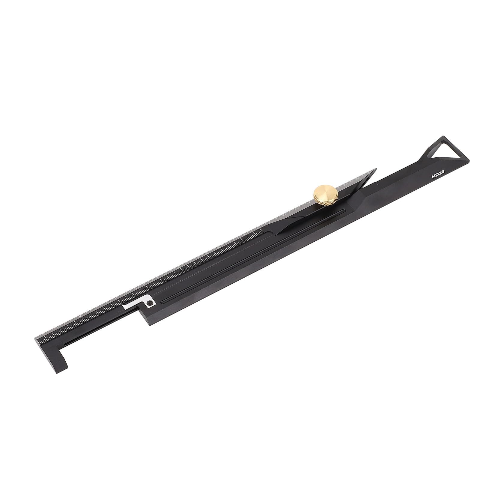 Woodworking Ruler in alluminio in lega di marcatura multifunzionale Scriber 250 mm lunghezza 150 mm Diametro esterno Strumento di misurazione per progetti di lavorazione del legno