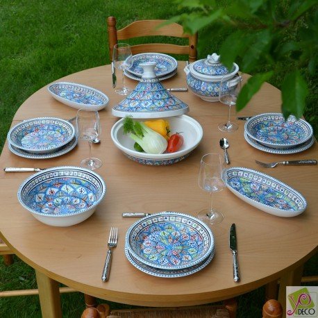 YODECO Tajine, Keramik, Mehrfarbig, 31 x 31 x 8 cm - Image 6