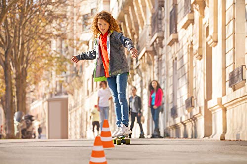 Idena 40085 - Pylonen, 4 Stück, Verkehrshütchen aus Kunststoff, für Sport, Outdoor, Slalom, Fußball, ca. 24 x 13,5 cm, Orange