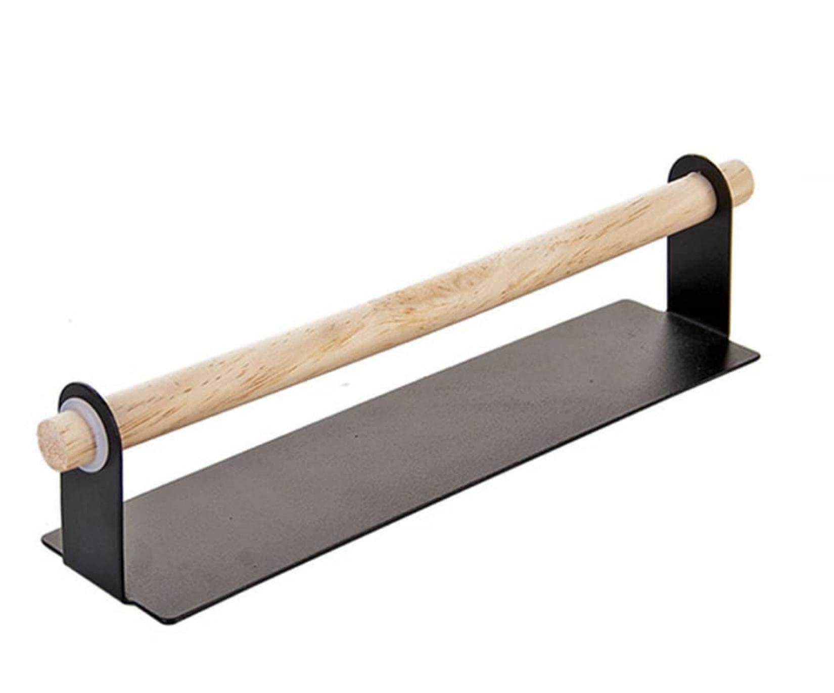 Porte-serviettes autocollant en acier inoxydable noir pour salle de bain