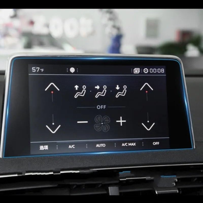 Écran Tactile HD de Voiture en Verre pour Voyager en Peugeot 5008 sans Rayures