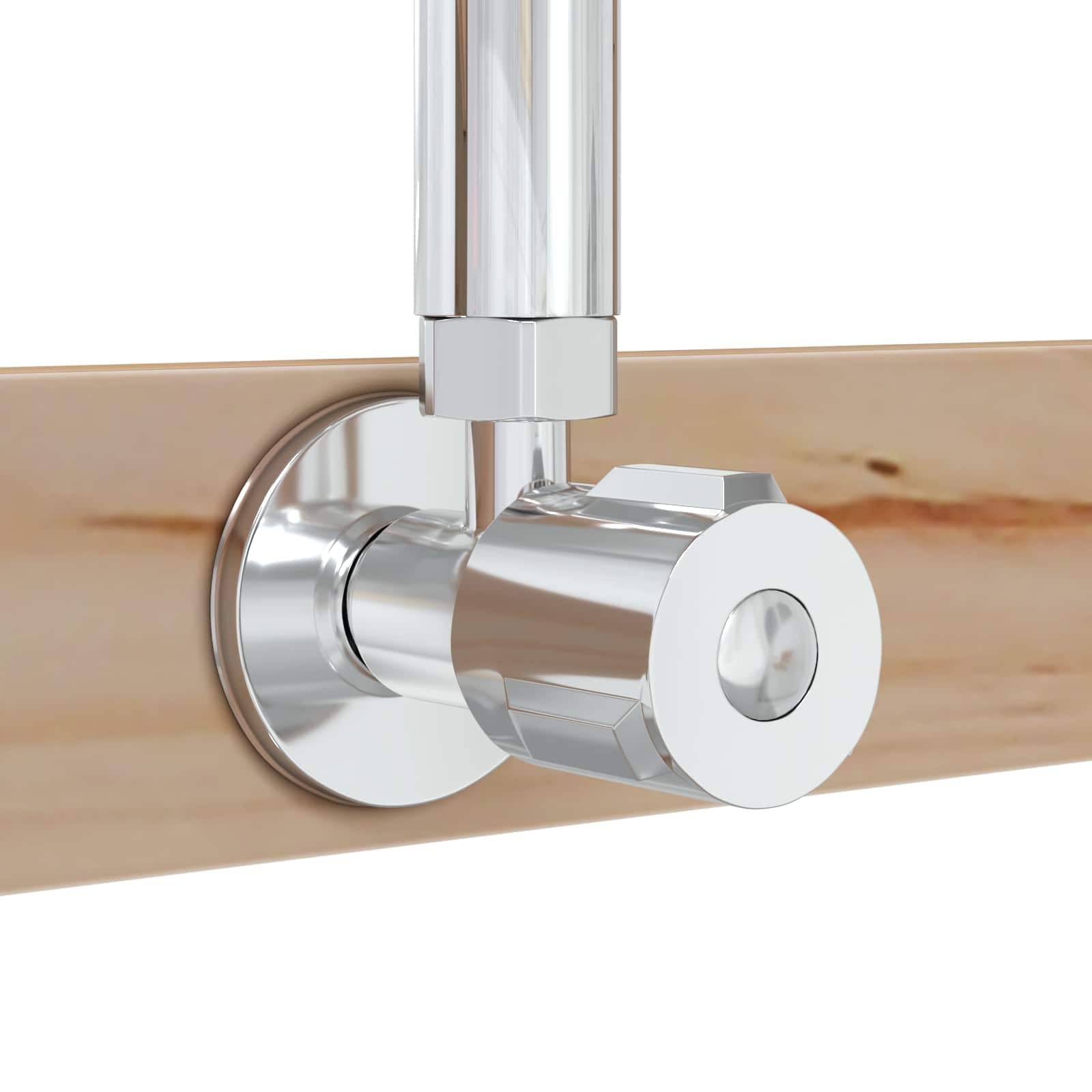vidaXL Ducha Exterior 225 cm Madera Maciza de Pino y Acero Inoxidable