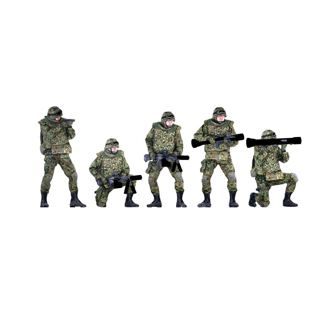 Amazon.co.jp: figreal 1/64 陸上自衛隊 A07 5体セット 064-00023-5g