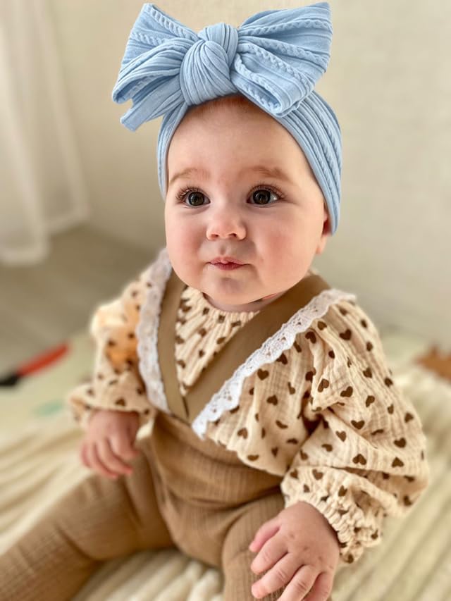 Ayesha Blue Baby Bows Headbands Hair Accessories for Newborn — 사진 2