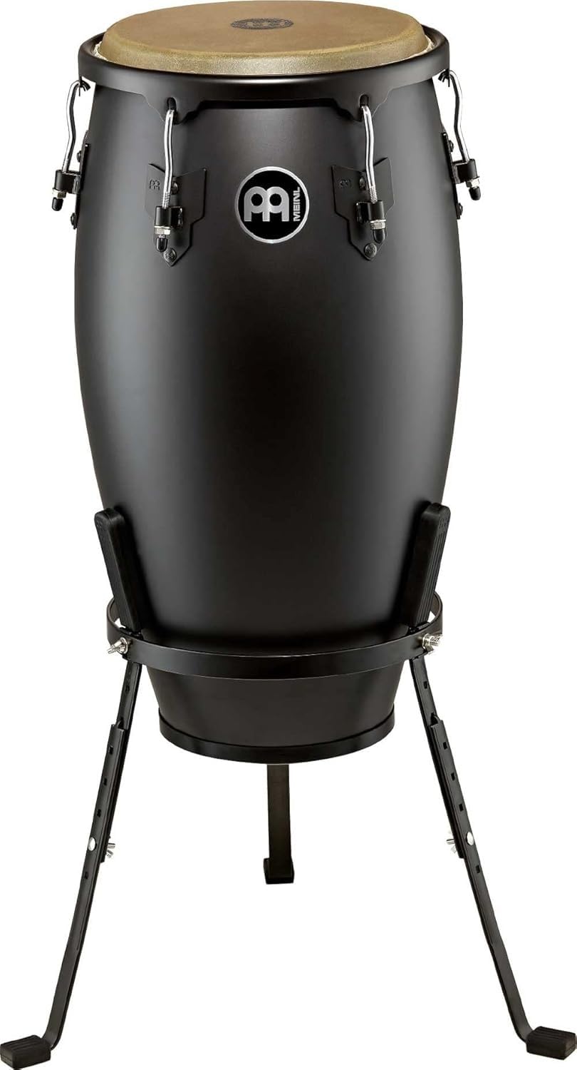 Meinl Percussion HC12PBK-M Headliner Designer Series 12-Inch Conga with Basket Stand, Phantom Black