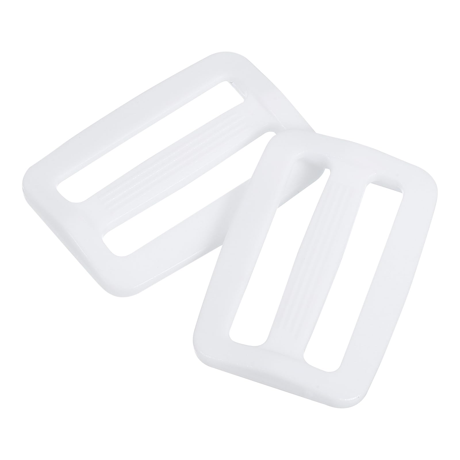 sourcing map 25Pcs Plastic Slide Buckle, 2" Tri-Glides Slides, Adjustable Webbing Buckles Fasteners for Backpack Purse Belt Webbing Strap, White