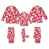 Pijamas de Navidad a juego para la familia, diseño de ciervos, cómodos pijamas de satén de Papá Noel para mamá y yo, pijamas de Navidad suaves para parejas, conjuntos de pijamas a juego, pijamas de