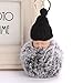 MWBLN Porte-clés,1 Pcs Cute Sleeping Baby Bowtie Fluffy Pompom Plush Doll Keychain,Women Girls Bag Pendant Keyring Key Ring Black