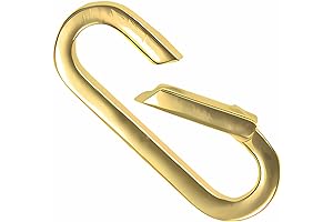 14K GP Sterling Silver Long Oval Flat Spring Bail Connector Clasp for...