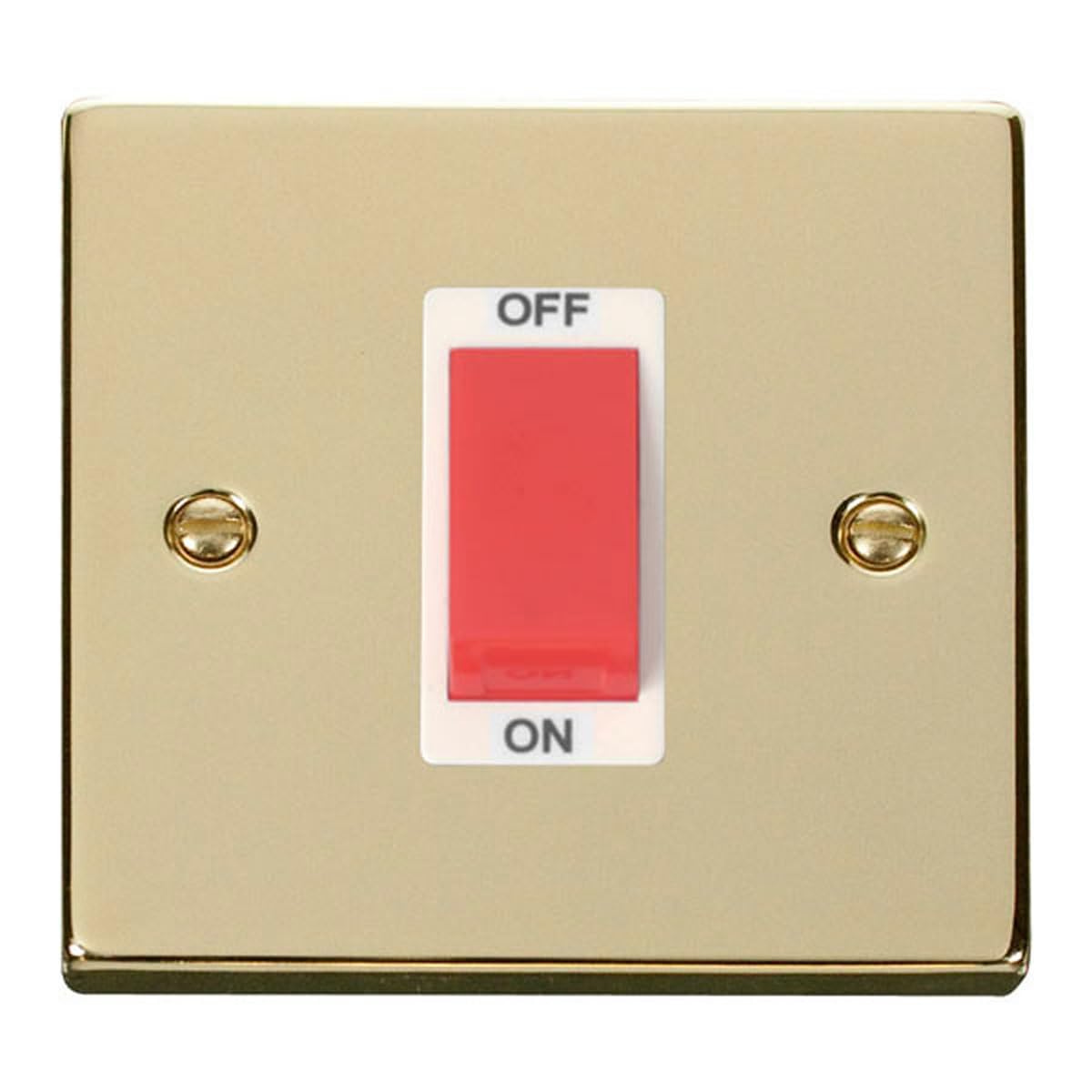 Polished Brass 1 Gang Size 45A Switch