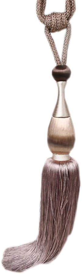 1 Pair Simple Tassel Curtain Buckle Window Decorative Curtain Tassel Holdbacks Drapery Curtain Rope Tiebacks (Silver Gray)