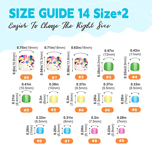 Artquee 28Pcs Colorful Press On Toenails Short Glossy Acrylic Fake Toenail Square Artificial False Toe Nails Full Cover Stick On Toes Nail Tips For Women In 14 Sizes #TOP5