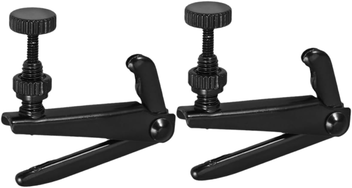 2pcs Violin Fine Tuning Adjuster for Violinist Black Copper