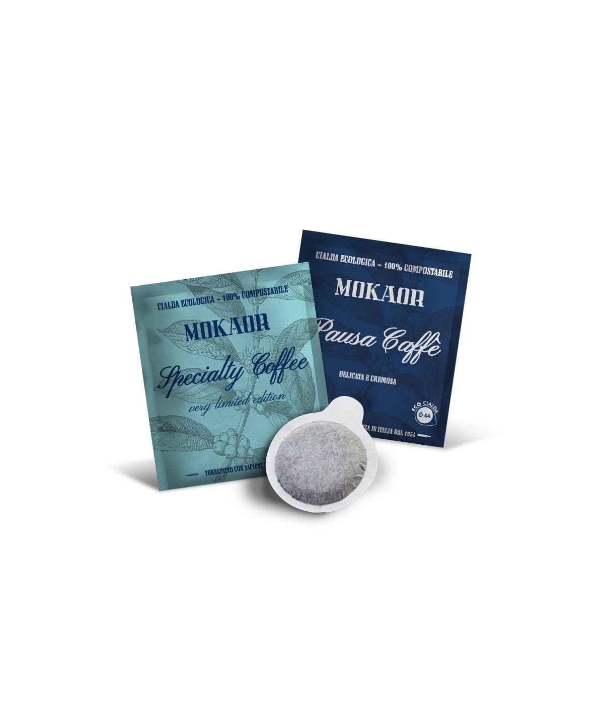 Mokaor caffè cialda ESE44 kit assaggio 200 cialde (100 Pausa Caffè, 100 SPECIALTY COFFEE)