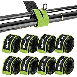 Fundas Para Cañas Realure 8 Uds Verde Caña de Pescar Funda Caña Pescar Velcro Correa Ajustable Neopreno Corbata Correa Elástica Caña de Pescar Corbatas para Cañas de Pescar Fijas Gear Strap de Pescar Marina