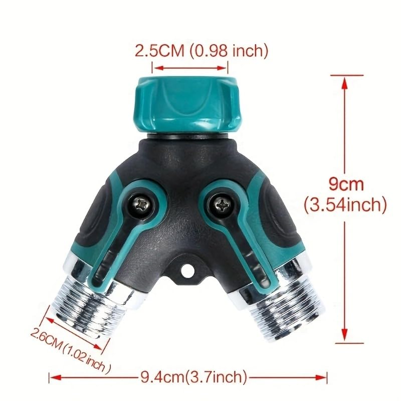 Genérico Conector de Manguera de 4 vías y 2 vías de 3/4 ", Divisor de Agua for jardín, Adaptador de Grifo, válvula de Cierre de Manguera for jardín doméstico(European 4 Way)