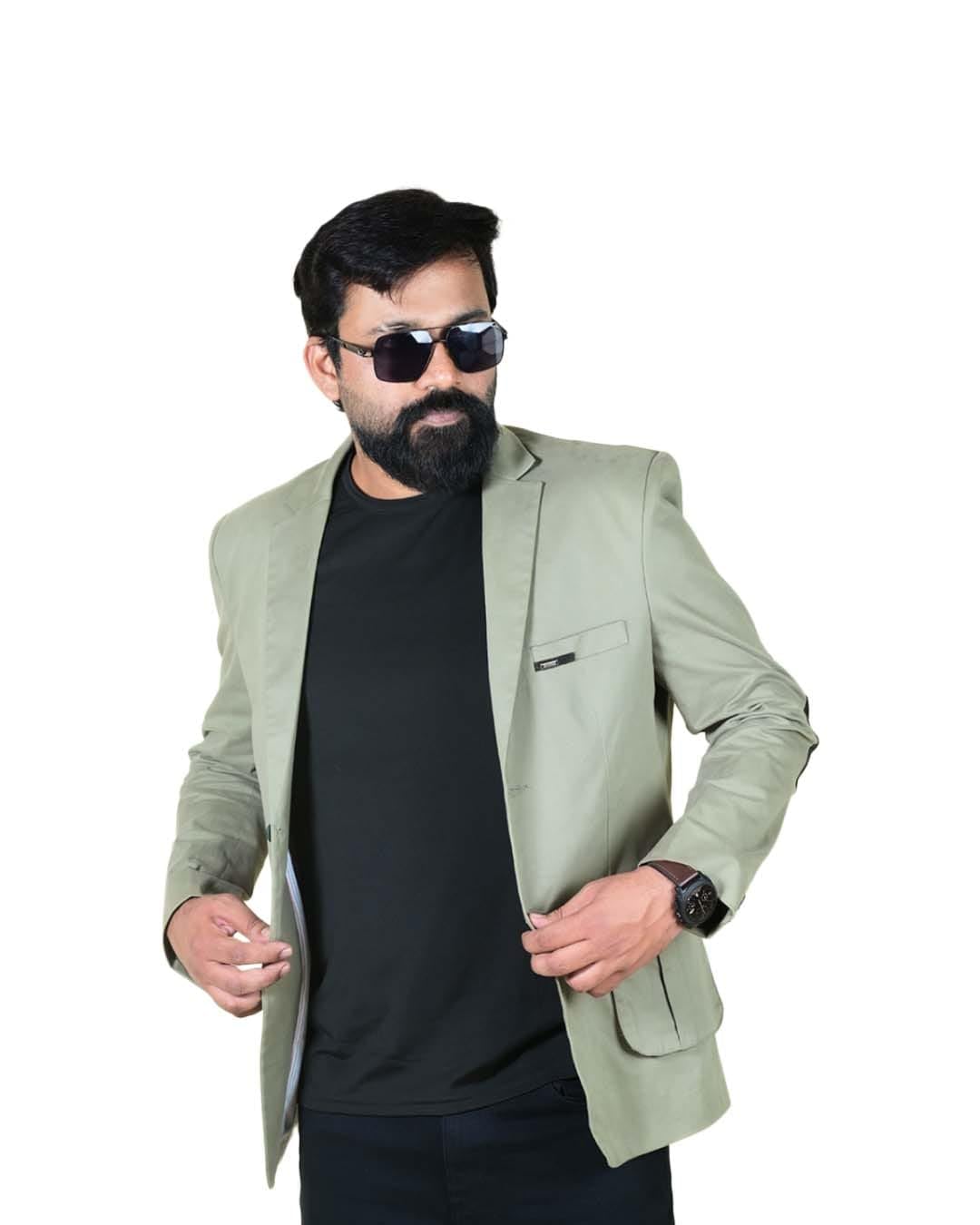idb Men’s Heavy Cotton Winter Blazer | Warm Zip-Front Stand Collar Blazer | Multi-Pocket Windbreaker for Men-picture-37