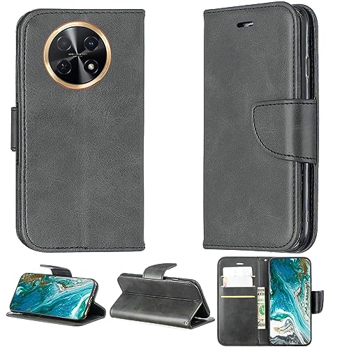 jioeuinly Case for Huawei Nova Y91 Case Compatible with Huawei Nova Y91 Phone Case Cover Flip Stand Cover PU Leather YZW Wallet Case Black