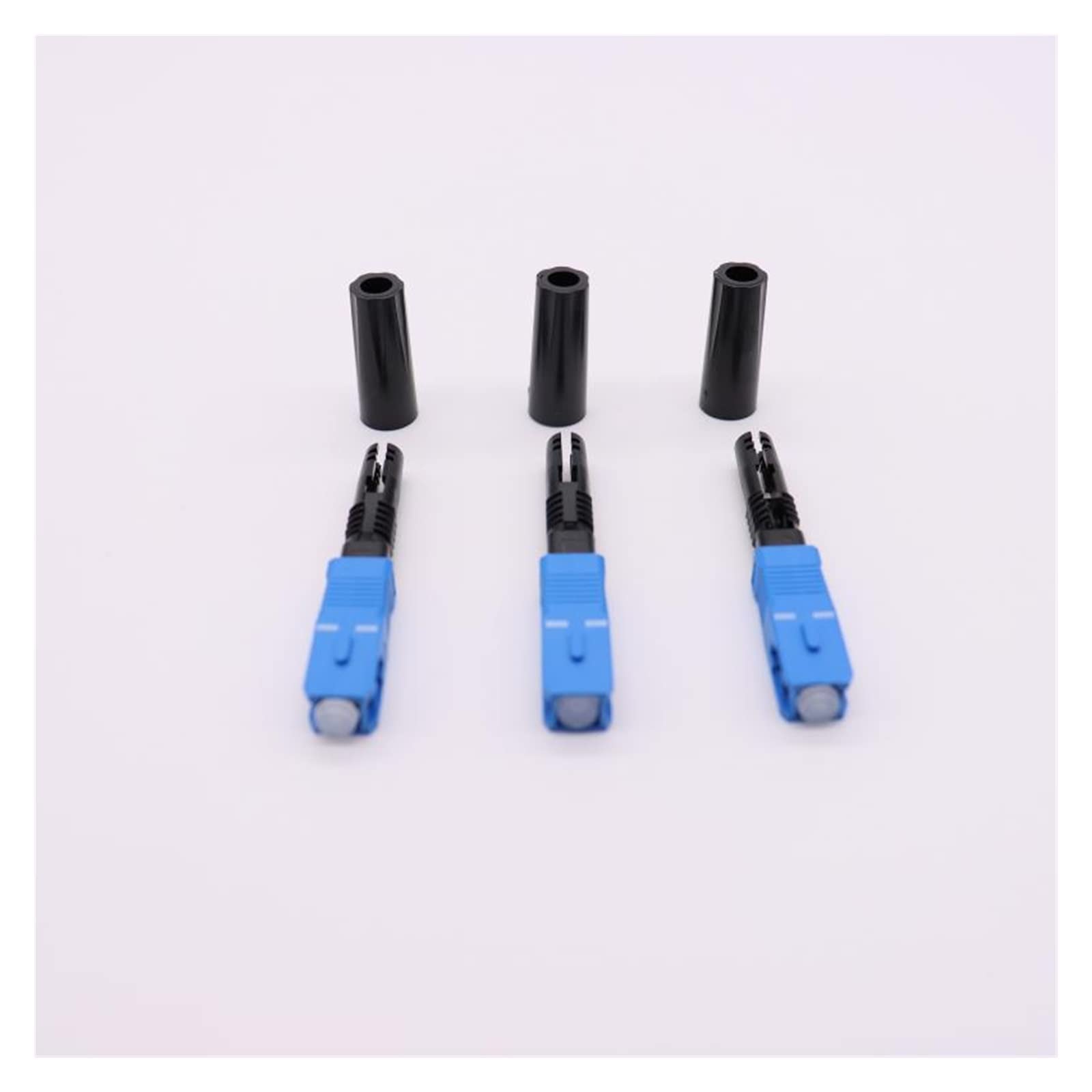 Raccords à fibres optiques Fibre optique monomode SC UPC connecteur rapide 100 pièces FTTH SCUPC connecteur rapide fibre optique adaptateur rapide queue droite Équipement de communication ( Color : 50