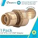 SharkBite 1/2 x 1/2 Inch FNPT Adapter, Push To Connect Brass Plumbing Fitting, PEX Pipe, Copper, CPVC, PE-RT, HDPE, U072LFA