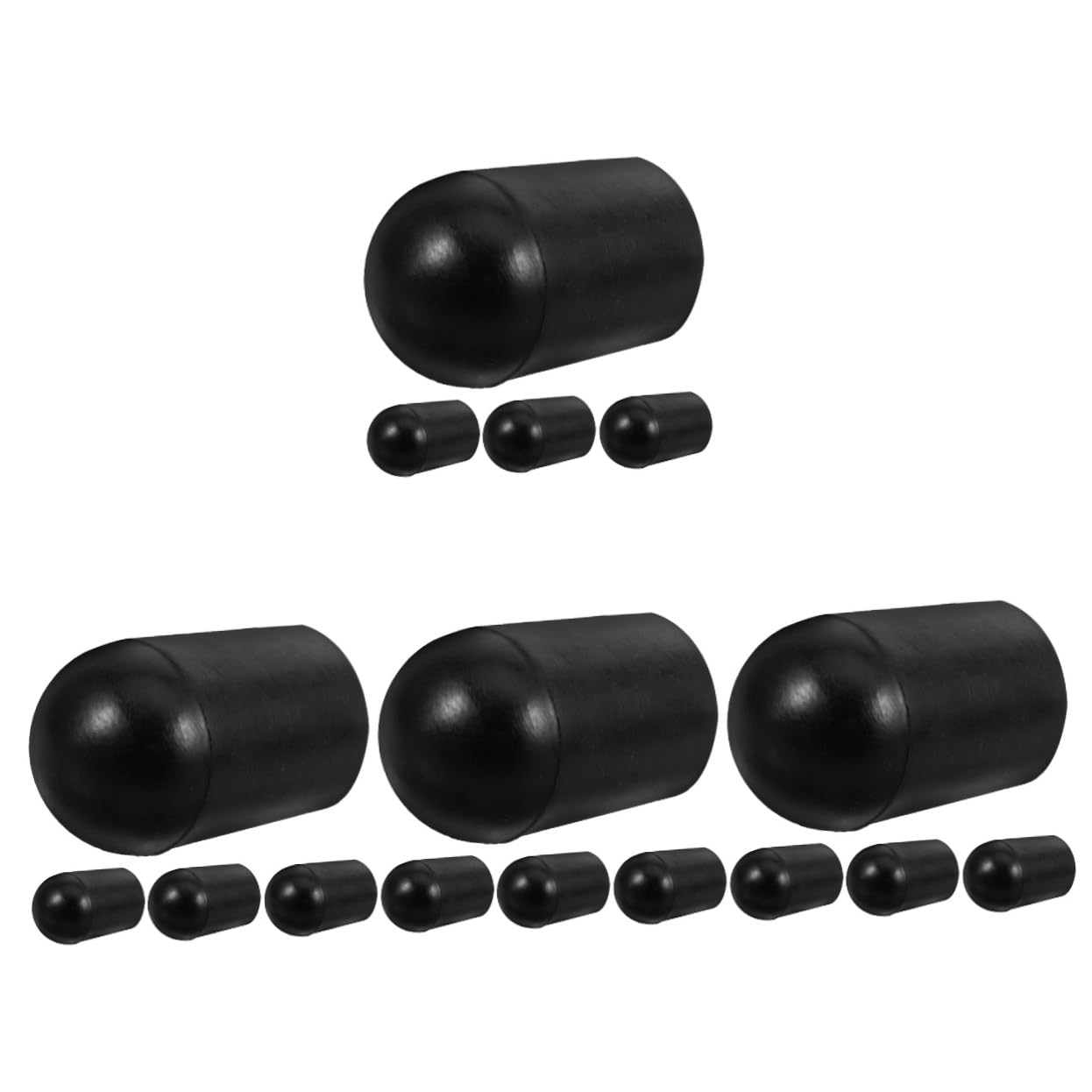 Toyvian 16pièces Embouts Anti-dérapants Caoutchouc pour Piquet De Contrebasse Accessoire De pour Instrument à Cordes Installation Facile Et Compatible avec Divers Modèles