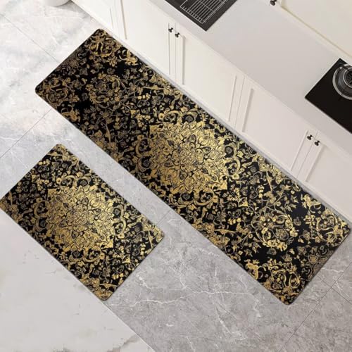 Tapis de cuisine devant évier lot de 2 grand format 100x160cm et 100x300cm classic - 2