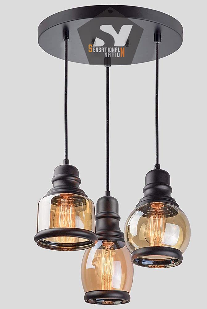 SNZIGHT Round Ceiling Light (Black, 60 Watts)