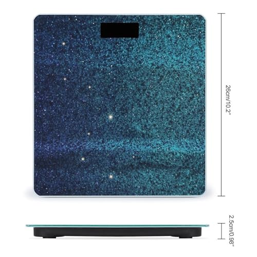 Báscula Digital de Baño con Diseño Brillante Azul Verdoso miniatura 2