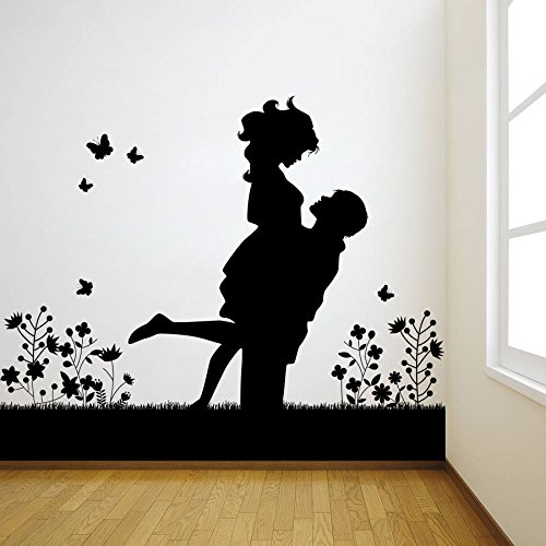 Sahaj Decor Couples Love Wall Sticker and Decal for Living and Bed Room Self Adhesive Vinayl (B07VYLB8JC) Amazon Price History, Amazon Price Tracker
