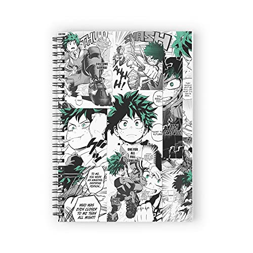 My Hero Academia Deku Manga Collage Spiral Notebook A5 Travel Writing Notebooks Journal, Memo Notepad Sketchbook, Students Office Business Subject Diary Ruled Spiral Book Journal