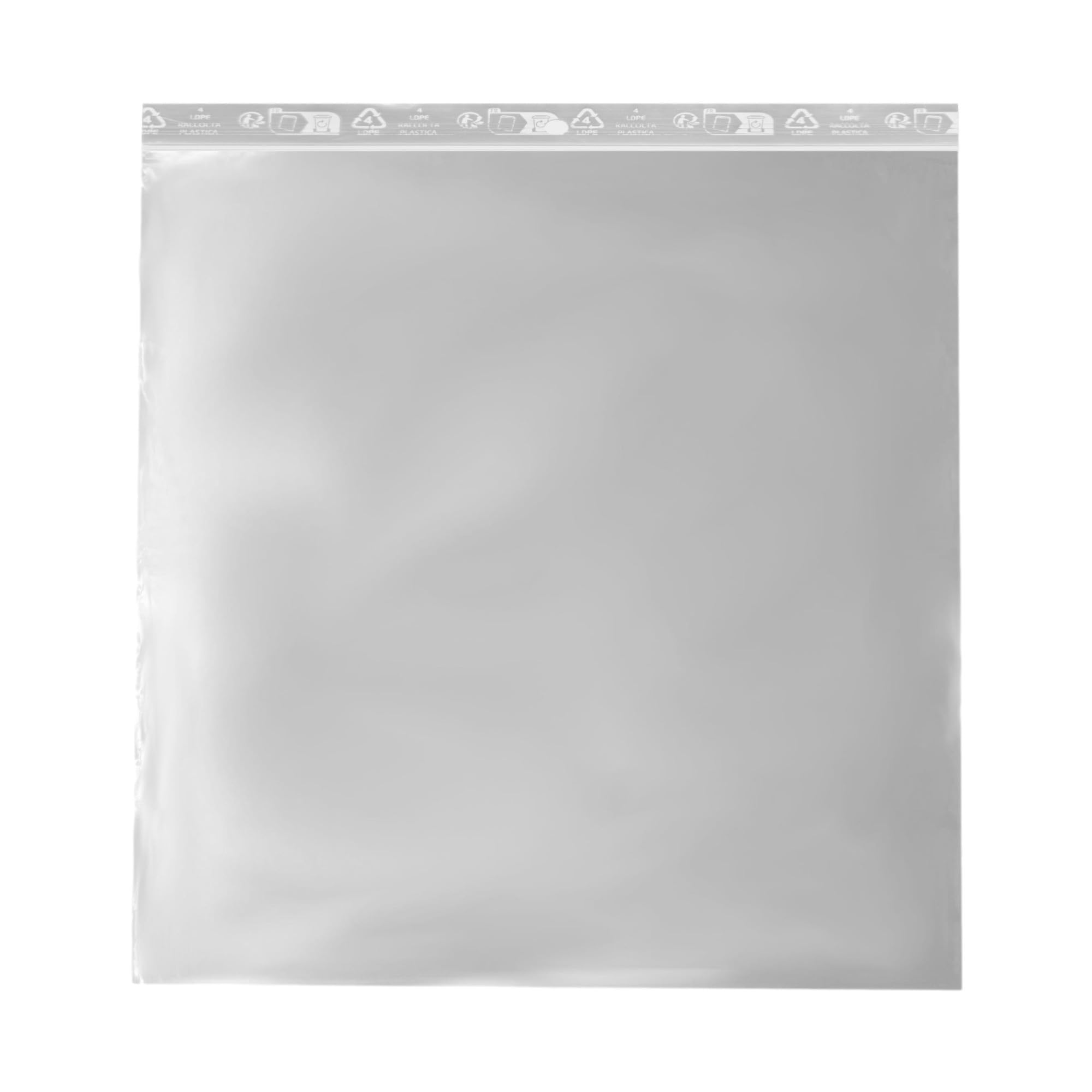 Lot de 500 sachets 400 x 400 mm fermeture zip Transparent. Sachet fermeture zip 40 x 40 cm 50u sac plastique compatible alimentaire et congélation de marque UNIVERS GRAPHIQUE REF UGZ400400