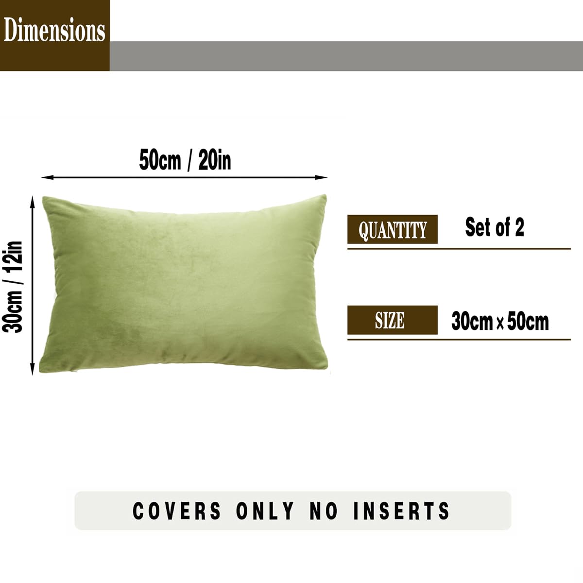 GONOVE Cushion Covers 30x50cm Decorative Modern Throw Pillow Case Pack of 2 Velvet Soft Pillow Cushion Covers Light Green Pillowcase for Livingroom Sofa Bedroom - Image 2